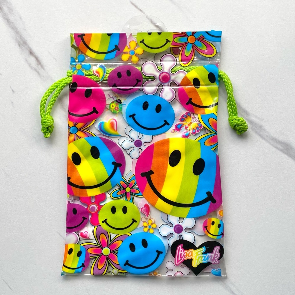 VTG Lisa Frank smiley faces party favor pouch bag